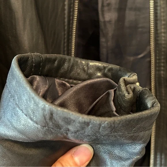 Tommy Hilfiger Black Leather Jacket - Picture 6 of 9